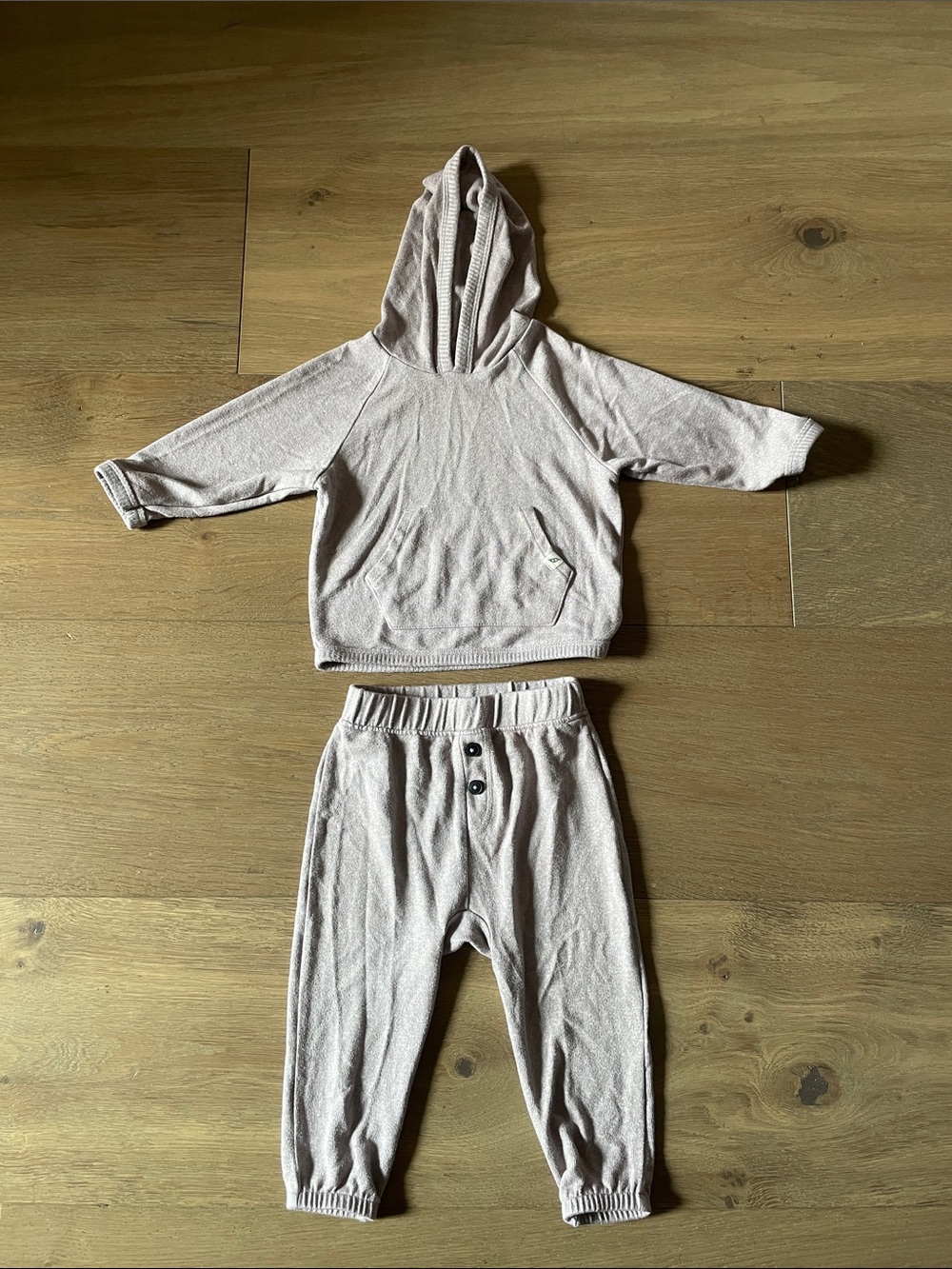 Easy Peasy Cozy Neutral Kids Hoodie & Jogger Matching Set 12 Months